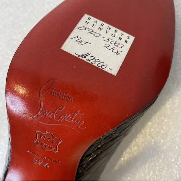 Christian Louboutin vintage Bianca Crocodile Heels 37 1/2 - Picture 9 of 9